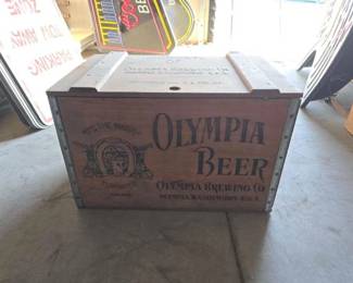 #12176 • Vintage Olympia Beer Wooden Crate
