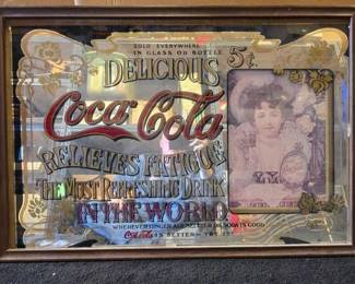 #10646 • Delicious 5 Cent Coca Cola Mirror Sign
