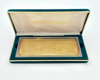 #3058 • 2000 One Billion Dollar .999 Pure Silver Layered in Pure 24k Gold, 4ozt

