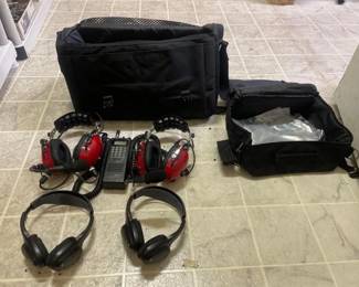 #50112 • Racing Headphones and Walkie Talkie with Carrying Case
