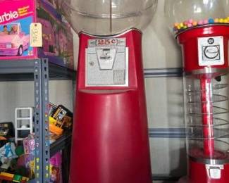 #13112 • Vintage Oak Gumball Machine
