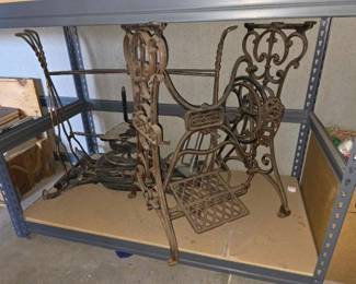 #13124 • (2) Vintage Cast Iron Treadles
