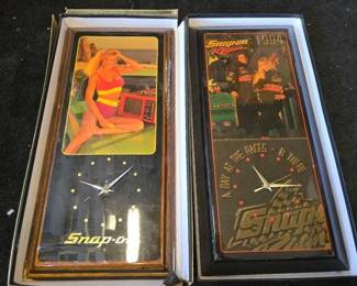 #10044 • (2) Vintage Snap-on Wall Clocks
