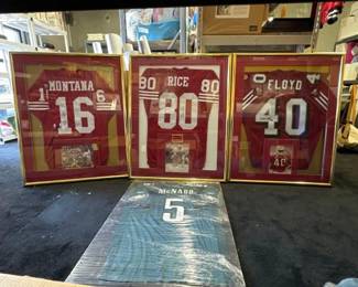 #10600 • (4) Signed NFL Football Jerseys
