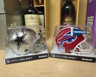 #50230 • 2 Mini Riddell Autographed Football Helmets
