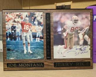 #50228 • Joe Montana and Jerry Rice Autographed Memorabilia
