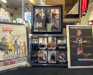 #10624 • (4) 007 Autographed Movie Art / promotional Art
