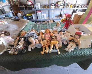 #12072 • Doll Collection with Display Stands
