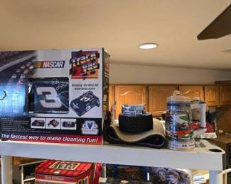 #60806 • Nascar Track Vac, Budweiser Stein, Action Racing Collectables Car, Dale Earnhardt Jr Rug and Couch Potatoes
