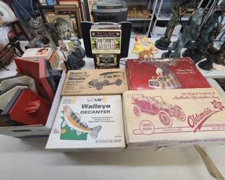 #1054 • (4) Vintage Decanters and (5) Platforms
