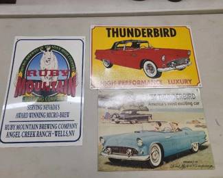 #1010 • (3) Tin Signs
