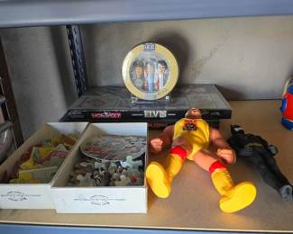 #12006 • Elvis Pez Dispensers, (2) Monopoly, Action Figures, Puzzles
