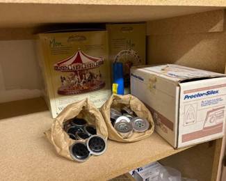 #50062 • World Fair Carousel and Ferris Wheel Iron and Telephone Speakers
