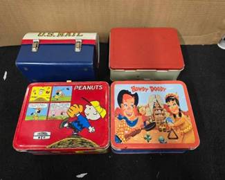 #10428 • (4) Vintage Metal Lunch Boxes
