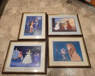 #60820 • (4) Framed Disney Commemorative Lithographs
