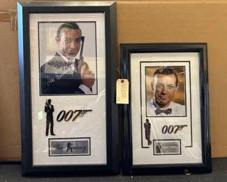 #10302 • 007 Art With Signatures By Sean Connery
