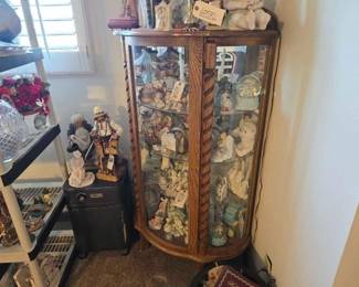 #60598 • Curved Glass Wooden Display Cabinet
