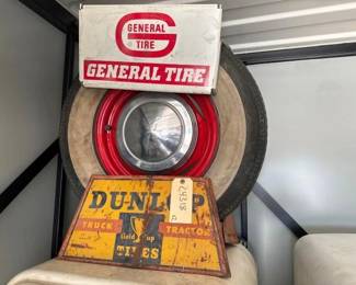 #24318 • Vintage Tire & Stand & more
