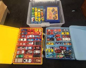 #10730 • (3) Car Carry Cases with Vintage Hot Wheels
