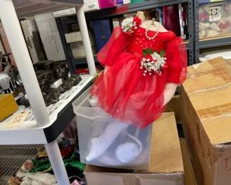 #10166 • 1 Tote and 2 Boxes of Dolls
