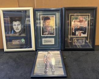 #10350 • (4) Framed Pictures / Artwork With Autographs
