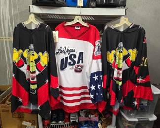 #10772 • (3) Autographed Las Vegas Wranglers Hockey Jerseys

