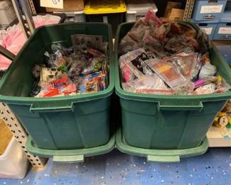 #20724 • 2 Totes of Pez Candy Dispenser and Happy Meal Toys
