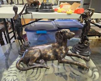 #1636 • 3 Bronze Statues
