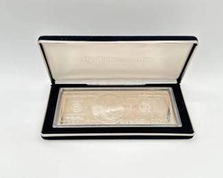 #3120 • 1996 $100 .999 Pure Silver Bar, 4ozt
