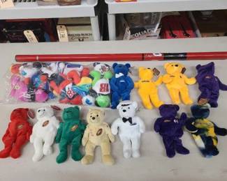 #1184 • Sports Stuffed Animals and Dale Earnhardt Jr Flag Pole
