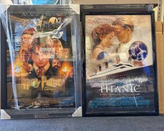 #10618 • (2) Movie Promo Art / Framed Poster with Autographs
