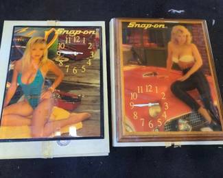 #10046 • (2) Vinatge Snap-on Wall Clocks
