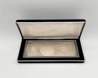 #3122 • 1996 $100 .999 Pure Silver Bar, 4ozt
