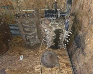 #2310 • (2) Ford Flathead V8 Engines, (1) Generator with Fan, and (1) Brake Drum
