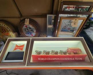 #1552 • Vintage Budweiser World Champion Clydesdale Team Wall Display
