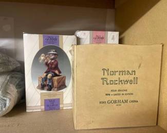 #50100 • Norman Rockwell Four Seasons 1978 Limited Edition and Melody in Motion “Clarinet Clown.” and “Willie the Trumpeter
