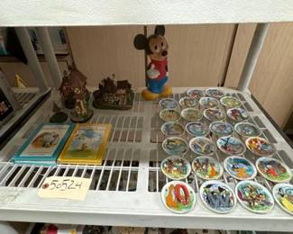 #50524 • Disney Decor Plates Mickey Mouse Figurine & (2) Pooh books & more
