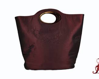 Gucci Large Trapeze Tote Burgundy Polyester Purse Authentic Bag Handbag