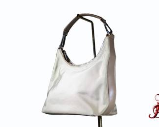 GUCCI Brown/Beige Nylon Leather Shoulder Bag Handbag Purse Authentic