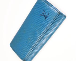 Louis Vuitton Wallet Purse Wallet Epi Blue Woman Authentic
