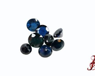 Natural Round Cut Loose Sapphire Lot 6.88ctw PRECIOUS GEMSTONE JEWELRY MAKING 
