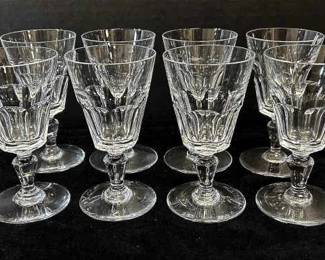  06 Baccarat Crystal Bretagne Cut Sherry Glasses 8 Total