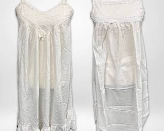 Two White Christian Dior Vintage Nightgowns