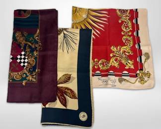 Mantero, Maggy Rouff, Adrienne Vittadini Vintage Silk Scarves