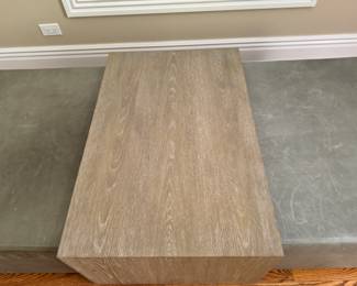 Restoration Hardware bridge leather coffee table ottoman  