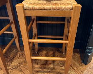 Rush seat stools  26"h