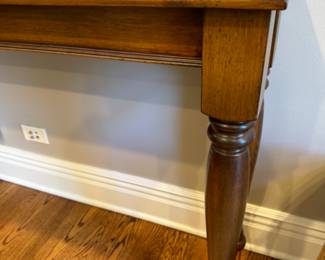 Pine console table    34"h x 80" long x 14"d