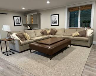 TSC design sectional sofa  34"h x 130" x 132" x 36"d