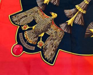 HERMES SILK SCARF SCARABEES ET PECTORAUX