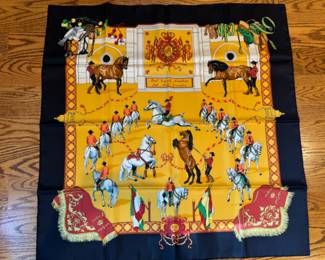 Hermes Real Escuela Andaluza del Arte Equestre Silk Scarf
